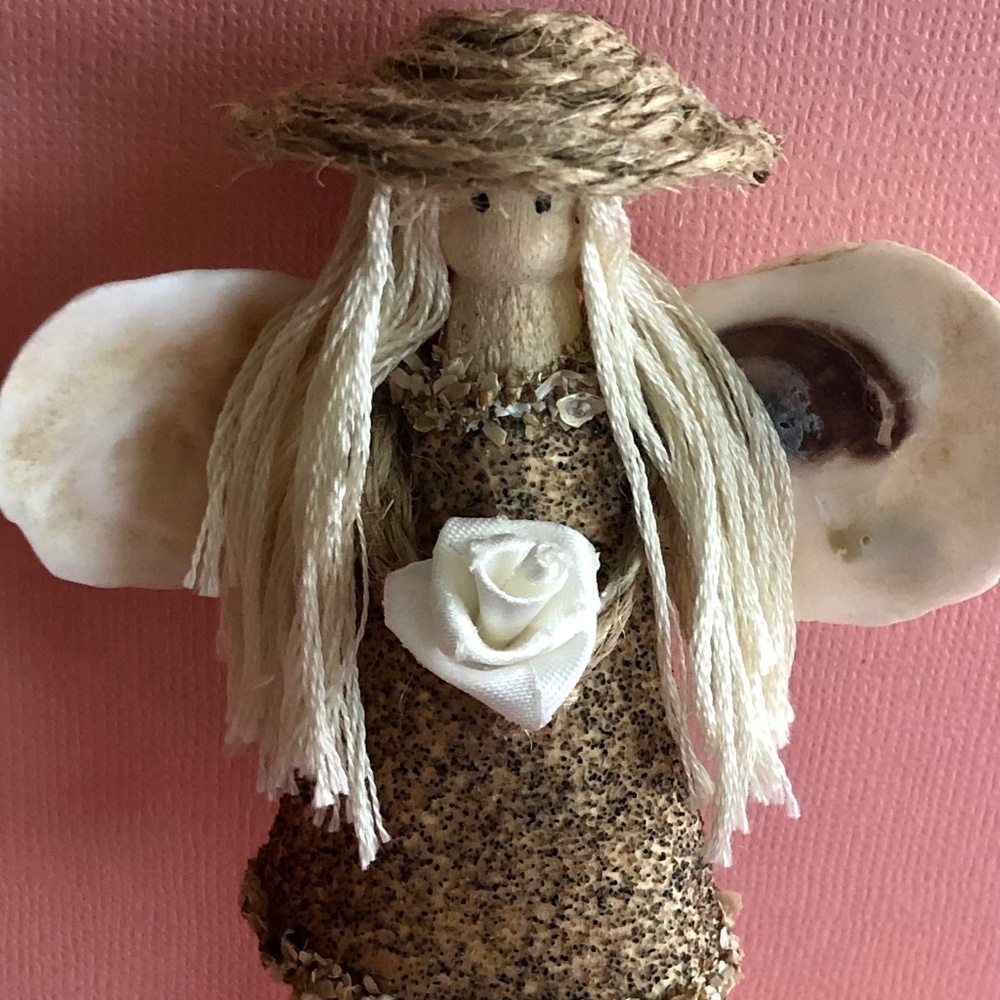 Beach Fairy Clothespin Ornament handcrafted
